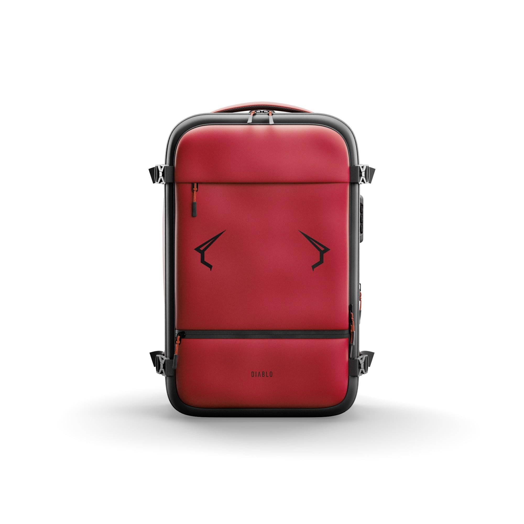 Diablo Chairs Plecak Próżniowy Backpack Air Wodoodporny Plecak Podróżny z Komorą Próżniową Rozszerzającą Pojemność Antywłamaniowy Zamek Kieszeń na Laptopa 32x52x18 cm Czerwony