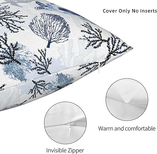 Miniatura 4 de YIPOCH Tortuga marina fundas de almohada de 24 x 24 pulgadas, fundas de cojín decorativas para sofá, fundas de almohada para cojines de sala,