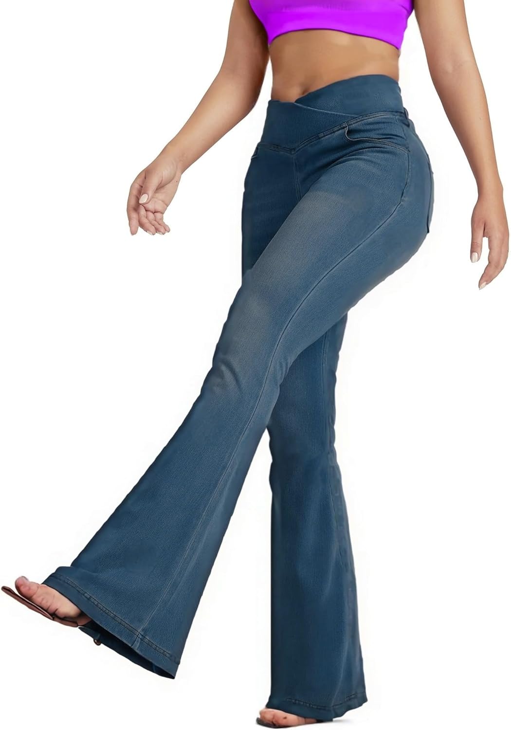 BlueRose Flare Jean Leggings for Women - Image 2