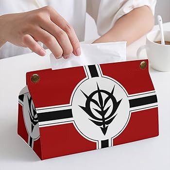 Amazon｜ティッシュケース おしゃれ PUレザー ネオ ジオンガンダム 旗