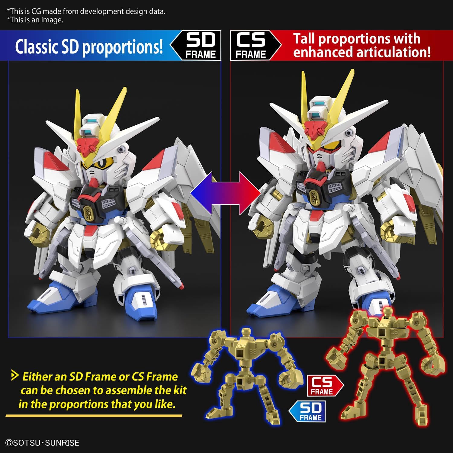 Bandai Hobby - Mobile Suit Gundam Seed Freedom - #21 Mighty Strike Freedom Gundam SDCS Model Kit