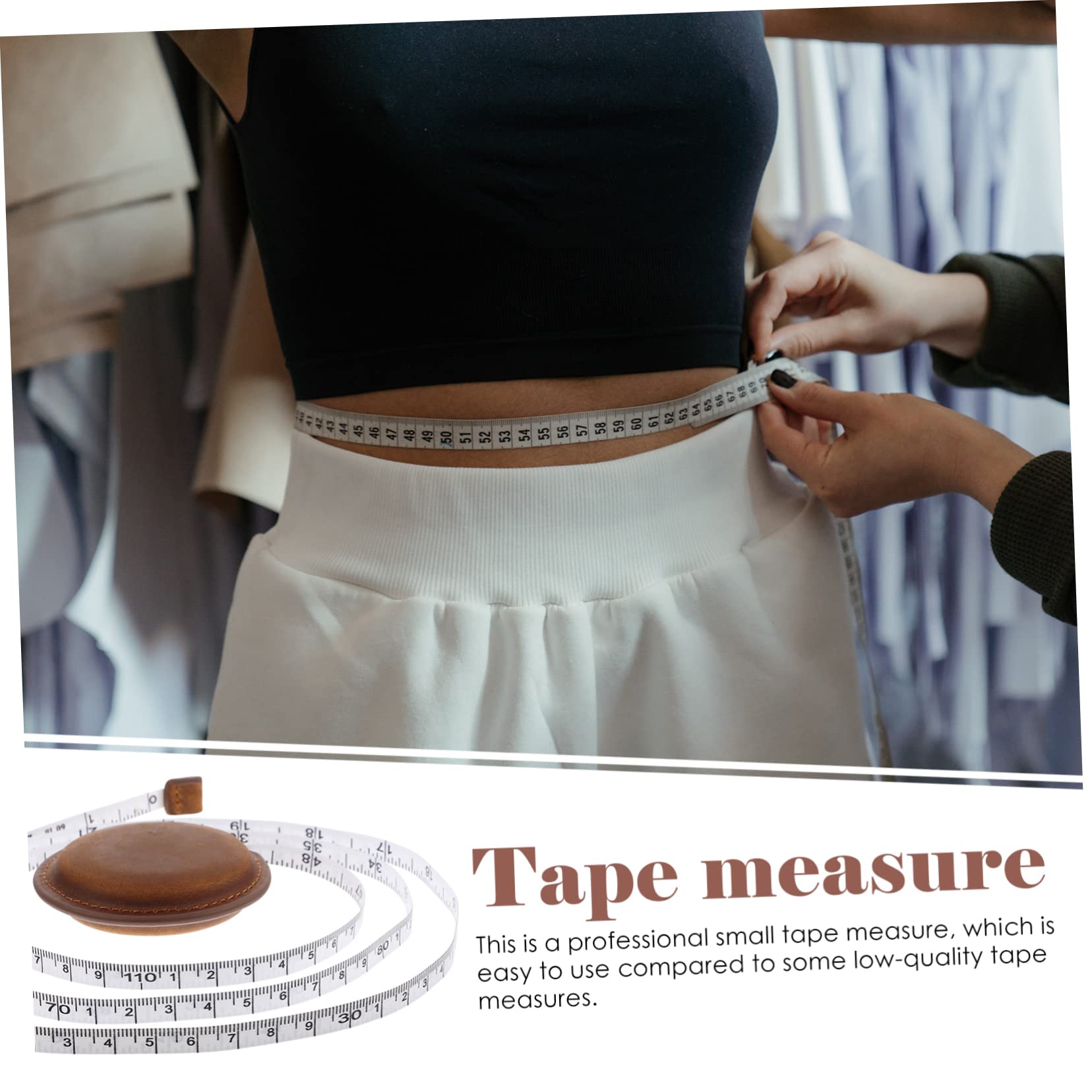 EXCEART 5piezas Cinta Métrica Vintage Para Costura Herramienta De Medición Flexible y Para Medidas Del Cuerpo y Telas Portátil y Ligera