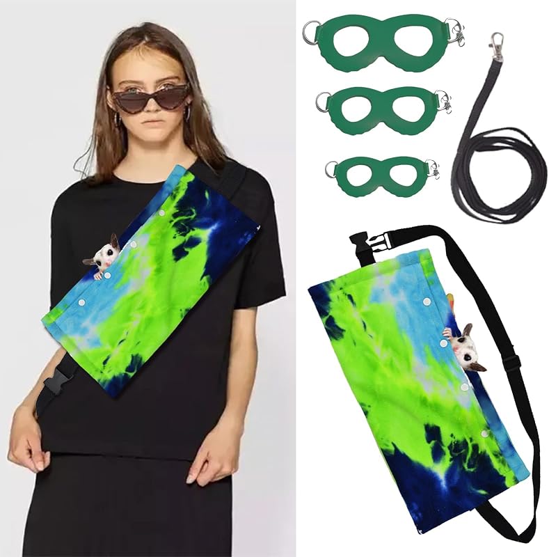 Peitoral com Bolsa e Guia para Pequenos Animais MANON ROSA Verde MRRC003-Green set