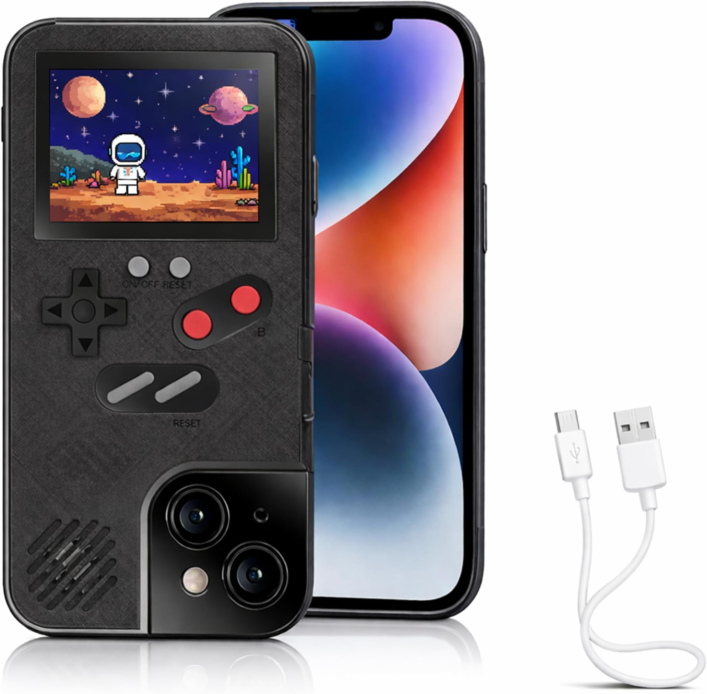 Game Phone Case, 168 Built-in Small Video Games, Black, Compatible with iPhone X, XS