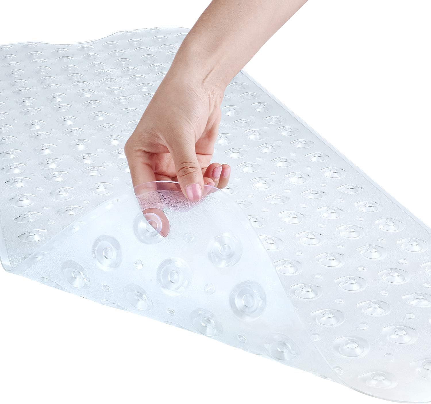 PVC Door Bathroom Mat Anti Skid Slip Blue Long Bathroom mat (Clear 100x40)-image-22