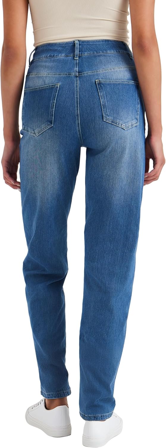 Women's High Stretch Jeans,Skinny and Hip Lifting Pull on Pocket Fitness,Soft and Comfortable Micro Bootcut Pants - Image 4