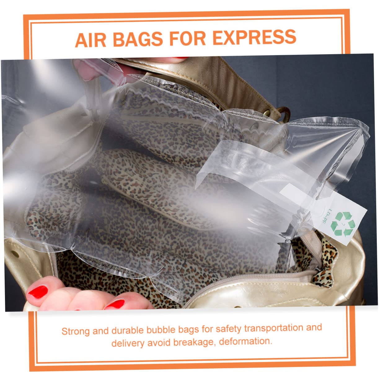 Lot de 50 Paquet D'emballage Gonflables Anti-collision 30 X 40 Cm en Film Coextrudé pour Calage Express, Coussin D'air Léger et Résistant pour Protection Colis Fragile