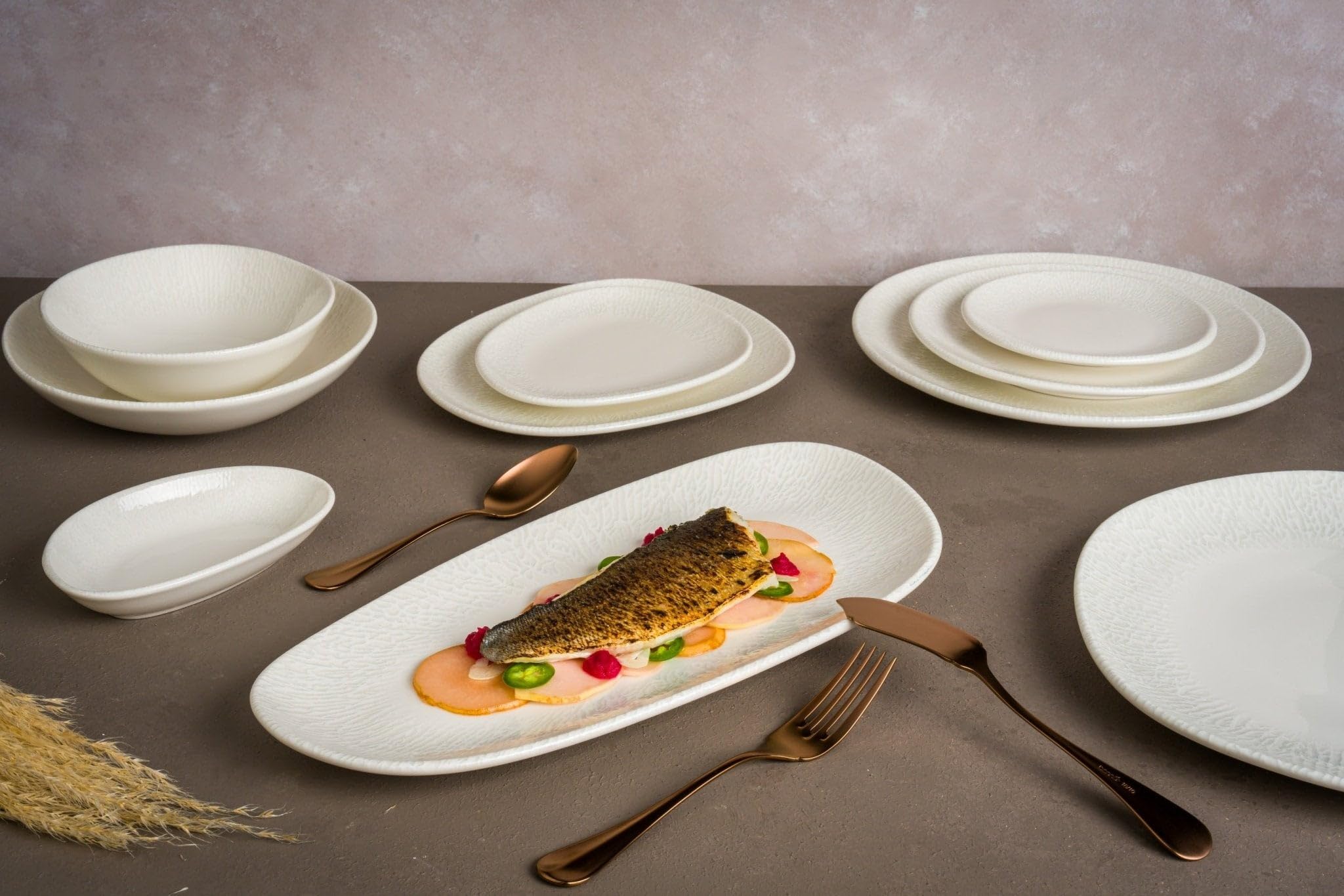 Bonna Plato de pasta - Radix - Porcelana - 28 cm (400cc) - juego de 2
