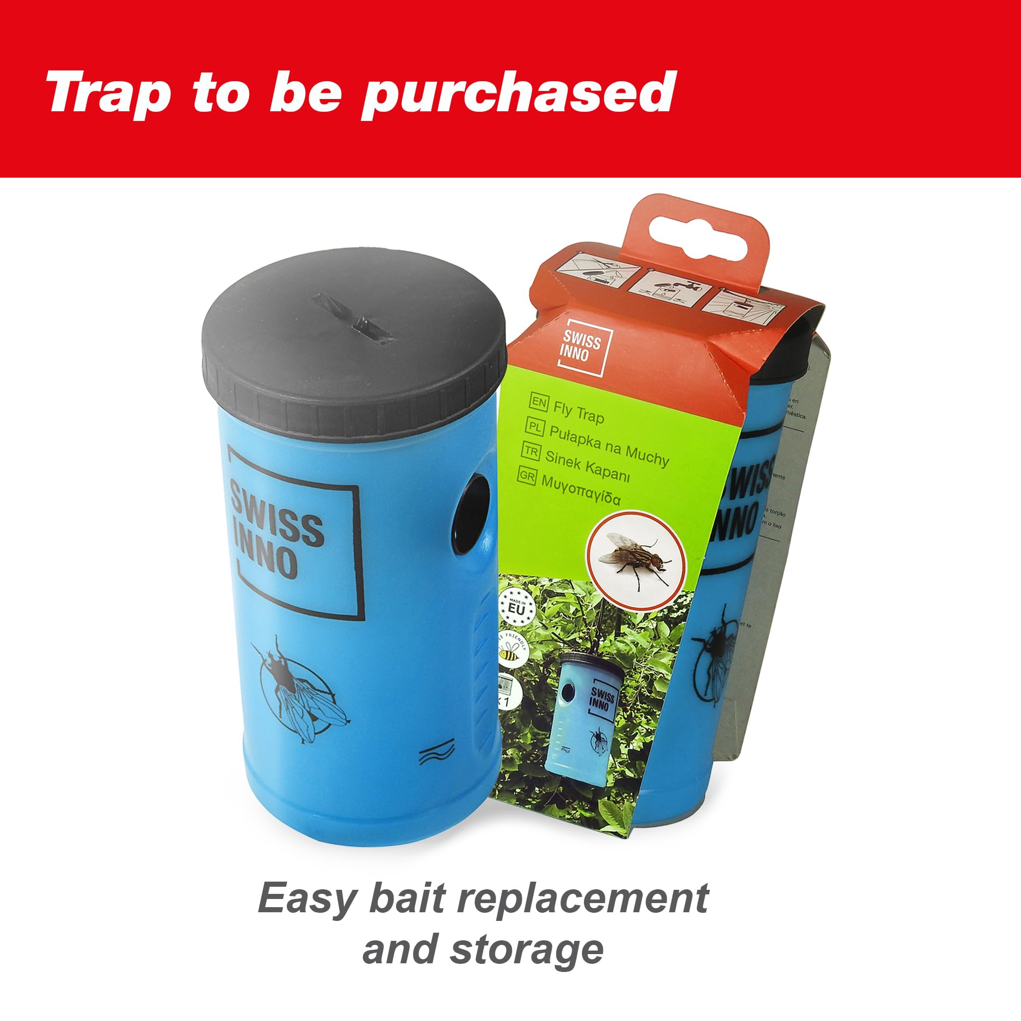 SWISSINNO Fly Trap Bait Refill - 2 Pack Liquid Attractant for Outdoor Fly Catchers Compatible with SWISSINNO Traps - Image 4