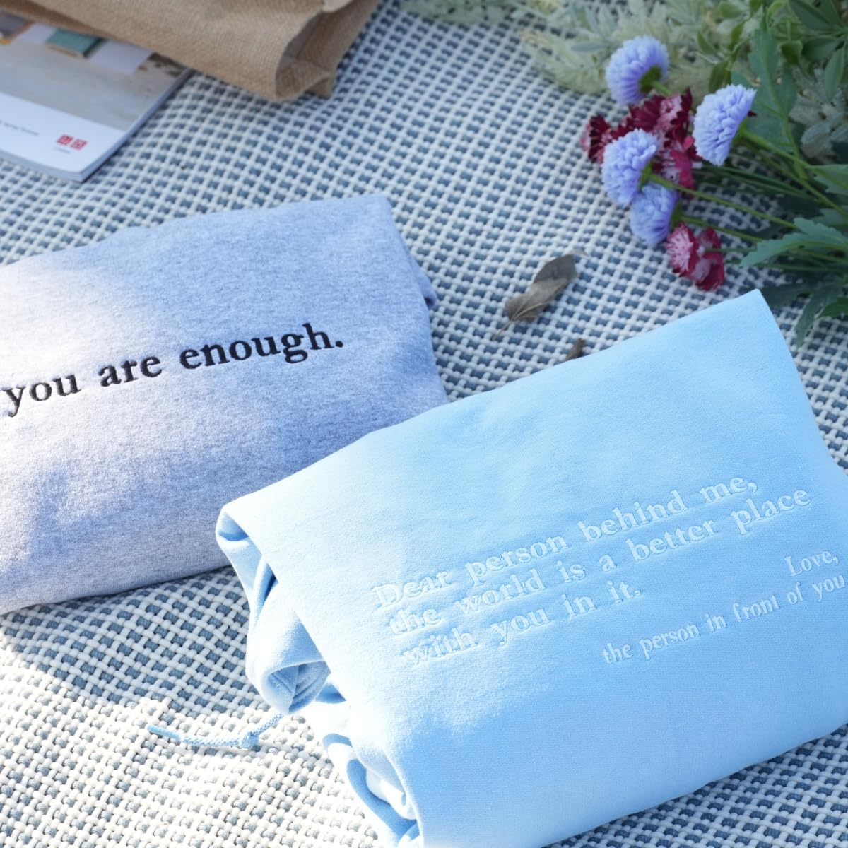 Custom You Are Enough Hoodie – Embroidered Dear Person Behind Me Hoodie, Positive Message Gift for Men & Women - Image 6