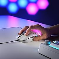 Vista 2 de Glorious Gaming - Mouse superligero con cable para juegos de PC con carcasa de panal, 6 botones programables, iluminación RGB y patines de PTFE