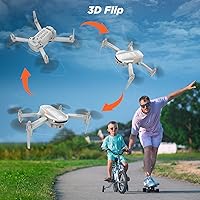Vista 5 de Drone cuadricóptero plegable FPV 1080P con cámara, para adultos, niños, principiantes, giros 3D, retención de altitud, modo sin cabeza, 2