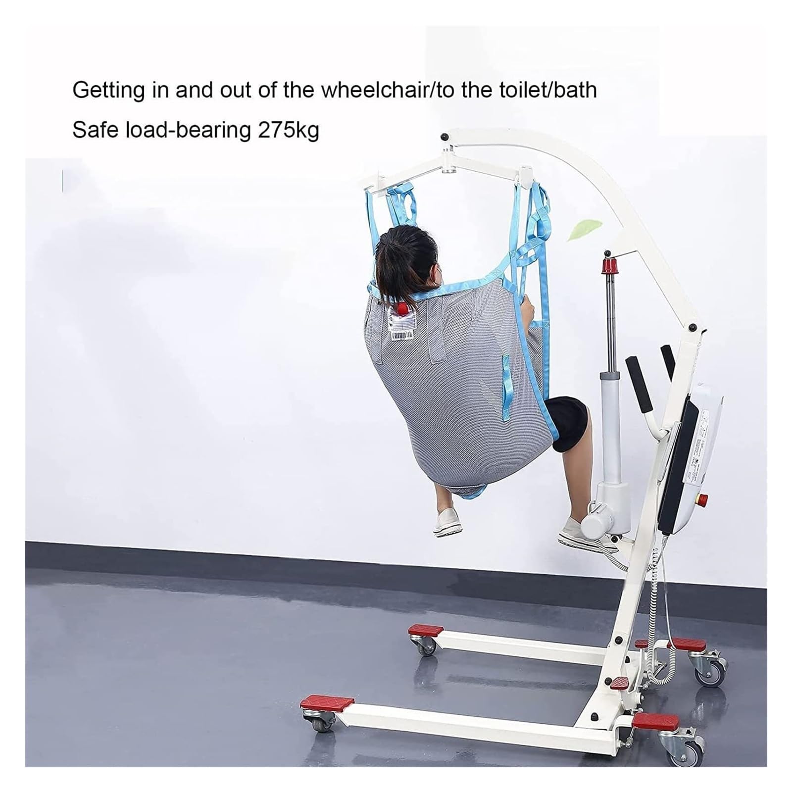 Arnés para Transferencia de Pacientes con Apertura en Piernas - Tela Transpirable de Malla para Transferencias de Cama/Silla de Ruedas, Ducha y Aseo |Capacidad 272 kg | Pacientes Bariátricos