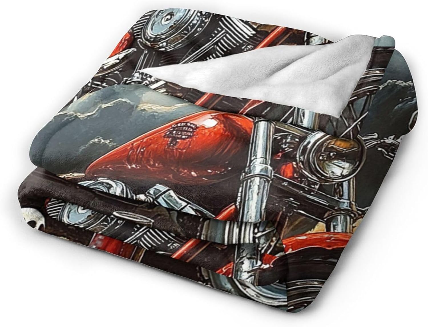 Motorcycle Eagle Blanket Soft Plush Fleece Throw Blankets Cozy Fuzzy Motorcycle Stuff Bedding Gifts for Women Girls Boys Kids Adults 40"X50" - Image 4