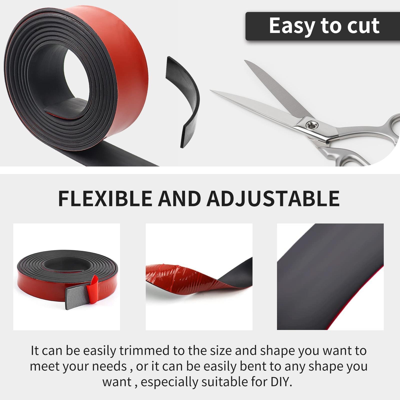 Bandes adhésives en caoutchouc néoprène Neopre avec dos adhésif - Rouleaux en caoutchouc solide pour joints de bricolage, artisanat, tampons, protection de sol, supports, nivellement (100 mm