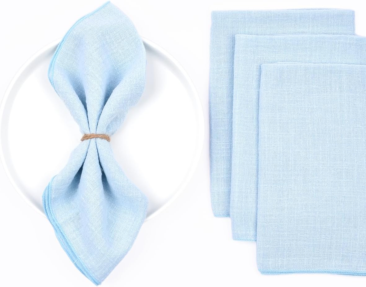 JINVASE Dinner Cloth Napkins Bulk,100 Soft Cotton Linen