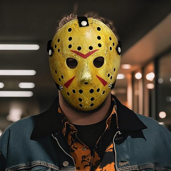CASA CLAUSI Halloween Horror Hockey Mask Cosplay Costume Prop Adult