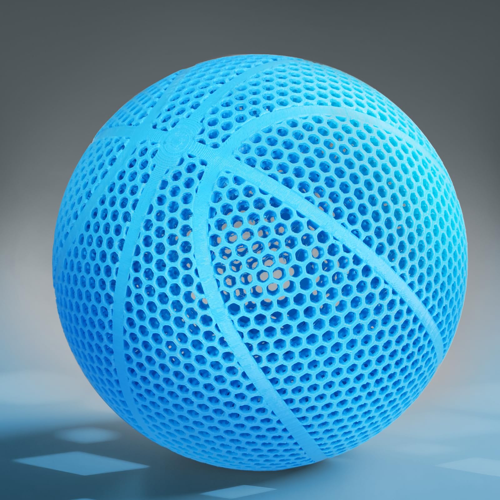 3D Printed Basketball-Airless Basketball,Ultra - Quiet & No Pump Needed,High Bounce,Official Size7,Indoor, Gym & Outdoor Use