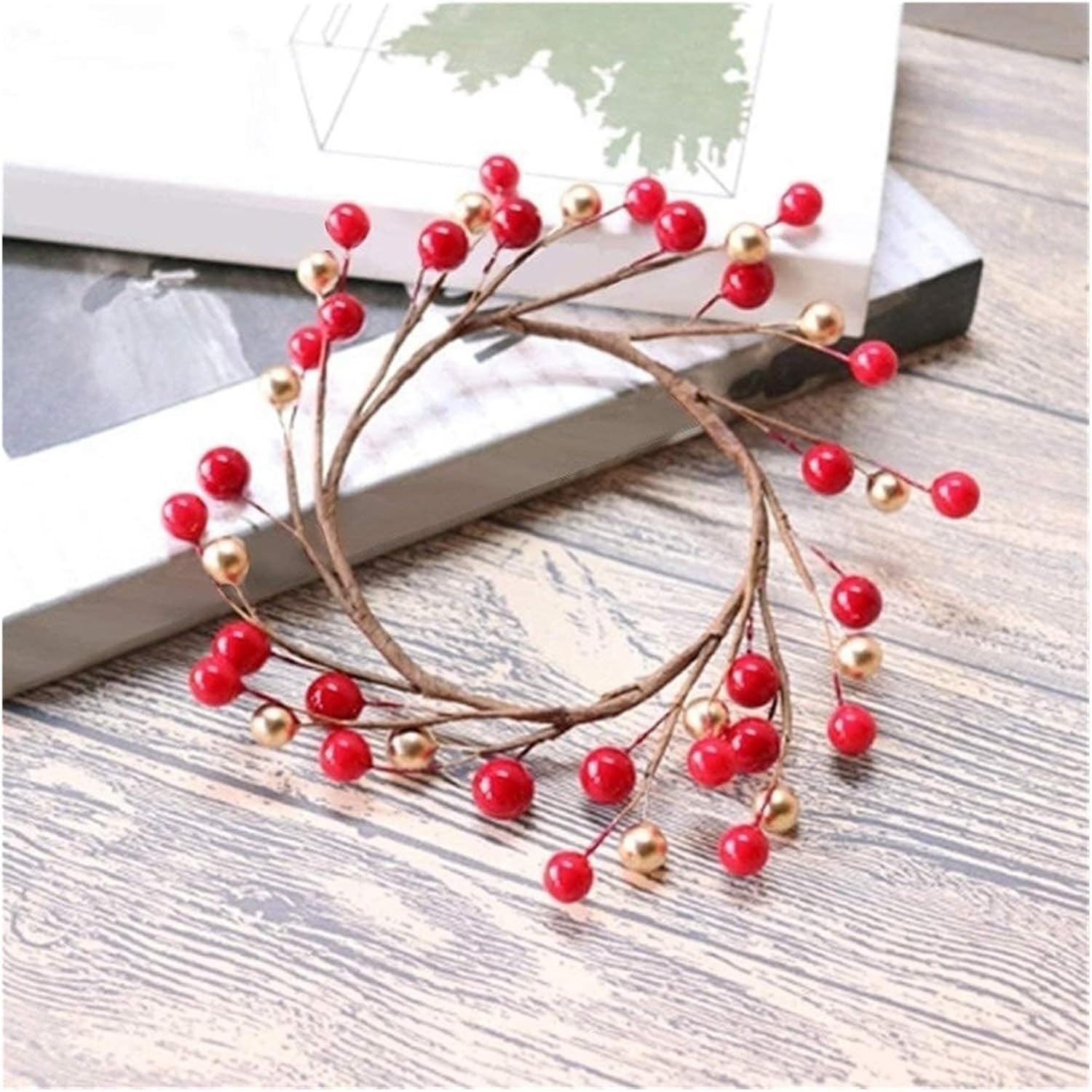 Candle Holder 3Pcs Candle Rings for Pillars Christmas Small Wreaths for Christmas Rustic Wedding Centerpiece Or Table Decoration Tea Light Candles