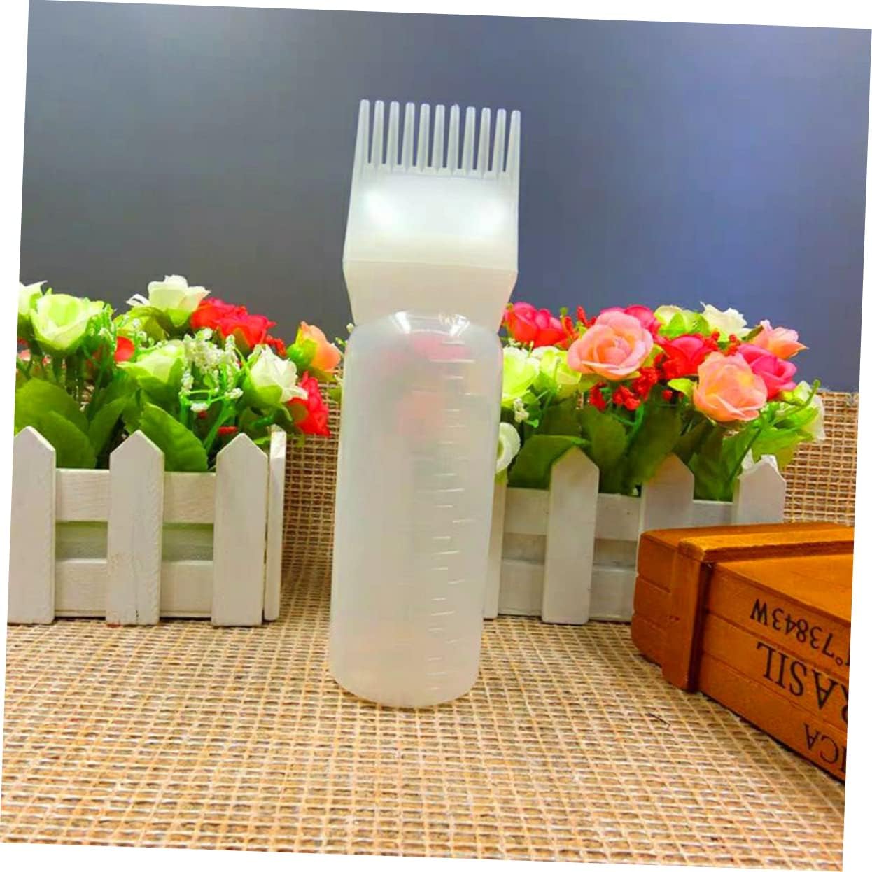 Beavorty Hairdressing Applicator Comb Bottle 2Pcs Plastic for Hair Scalp