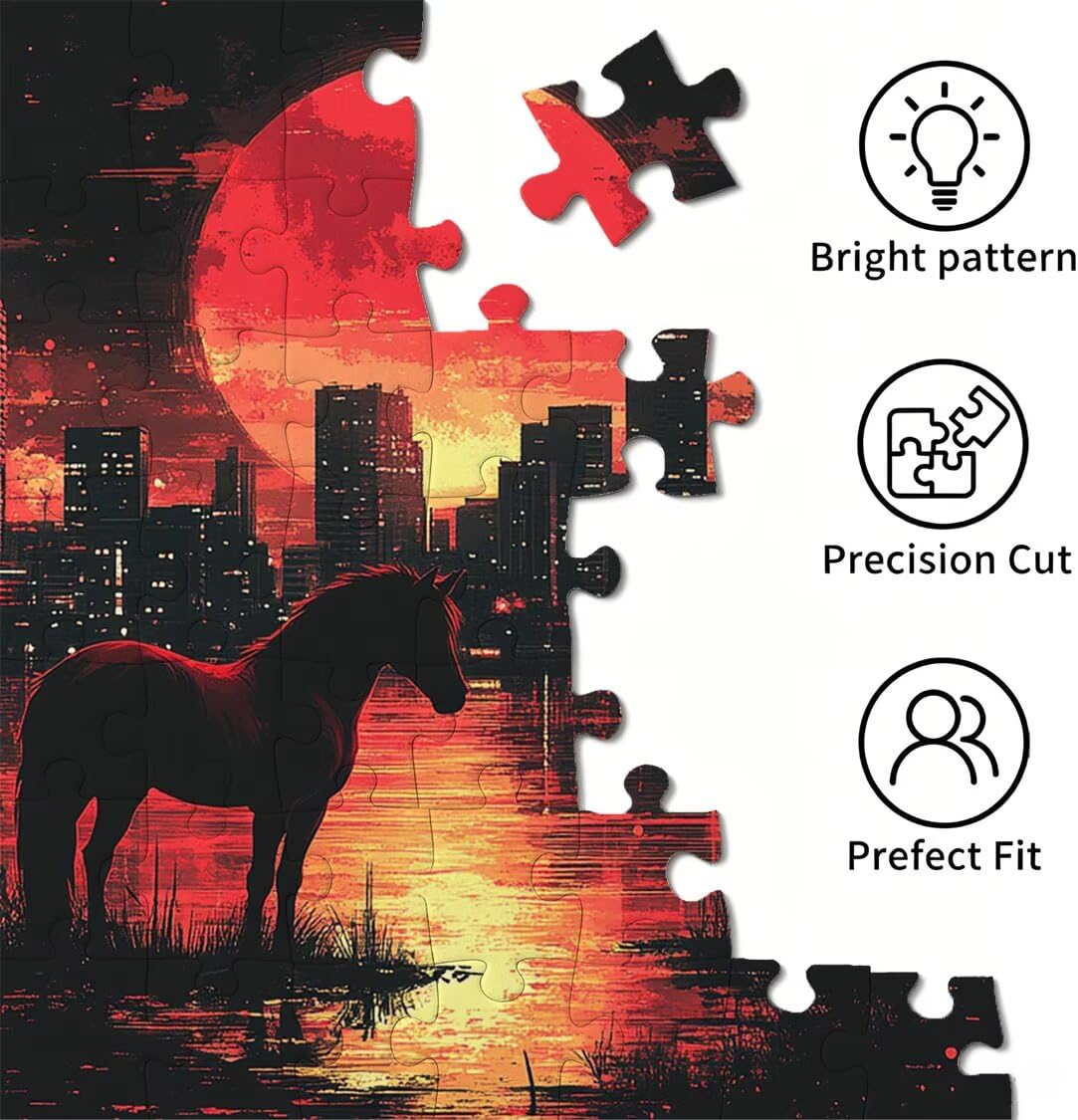 Puzzle 6000 Pieces Animal Puzzle Adulte 179x105cm, Ville, n-479