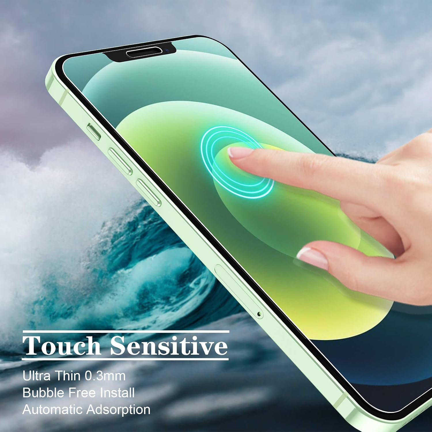 [3 Pack] Glass Screen Protector for iPhone 12 Mini 5G 5.4” Screen Protector, 9H Tempered Glass Screen Protector for iPhone 12 Mini, HD Clear No Bubble Case Friendly Anti-Scratch Screen Protector