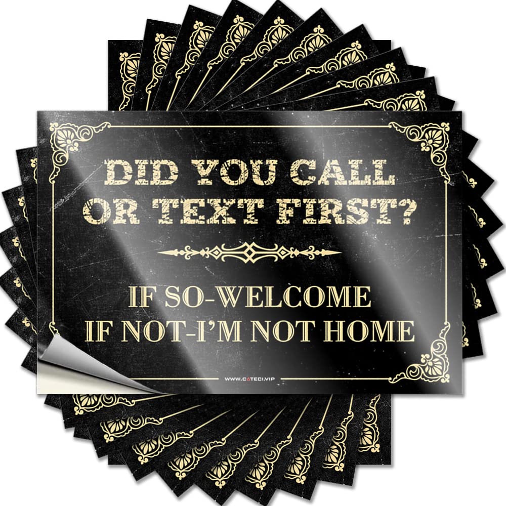 Western Square Quote - Did You Call Or Text First Removable Decal Laptop Easy Peel for Winter(6X9CM)