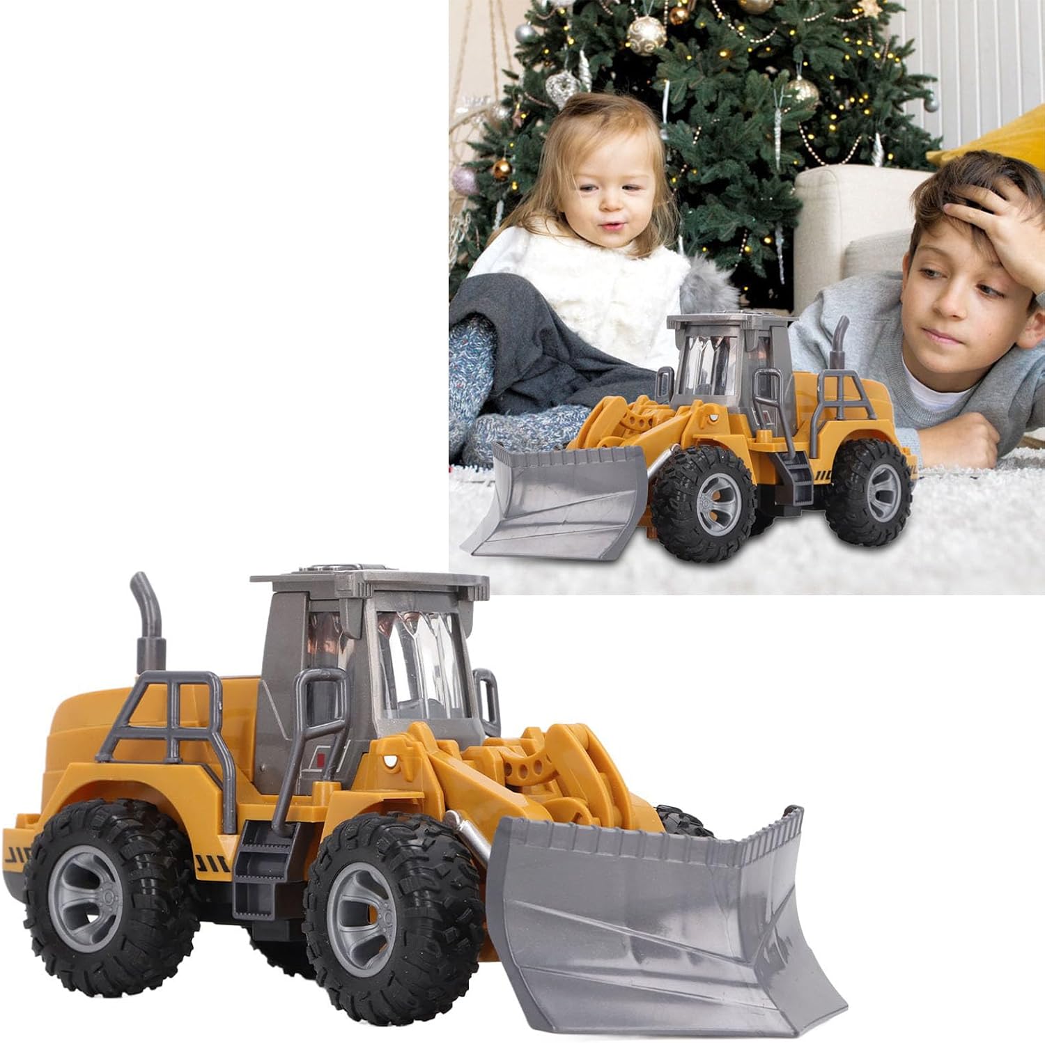 Remote Controlled Snow Shovel Car, Funny and Interactive Construction Truck Toy with Realistic Details, Snow Shovel and Transport with Ease, Lightweight and