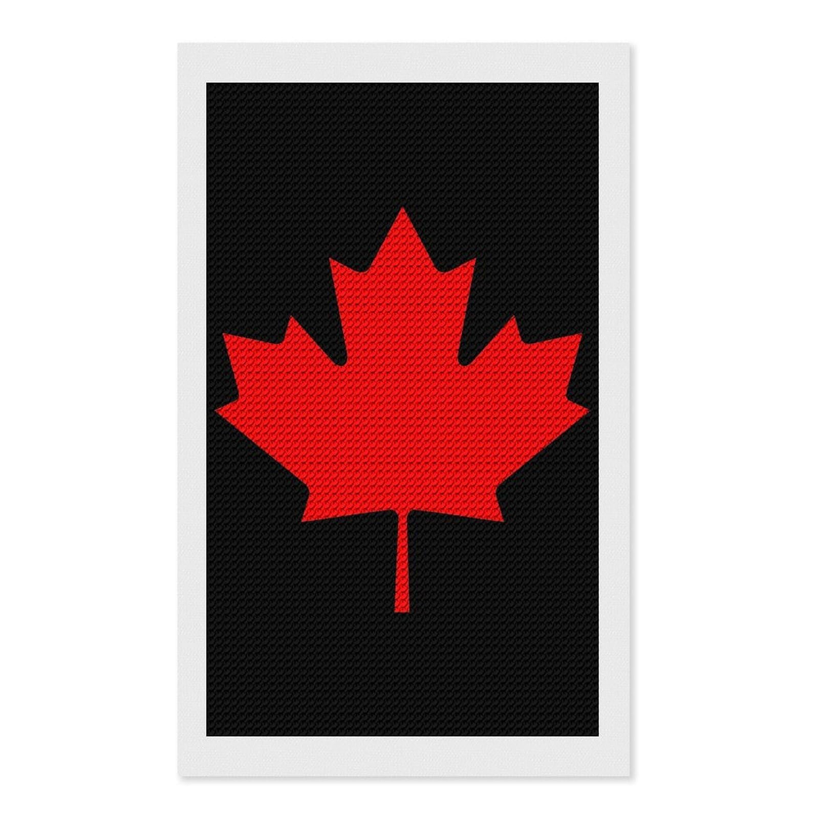 Nclqvjxzkhw Style Canada Flag Diamond Art Painting For Adult Round Diamonds Pictures Arts Crafts Home Wall Decor 12"X20"