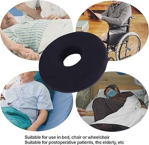 Miniatura 7 de ANKROYU Almohada de dona para cojín de alivio del dolor de coxis cojín de asiento para aliviar el dolor de decúbito de cama almohadas de hemorroides
