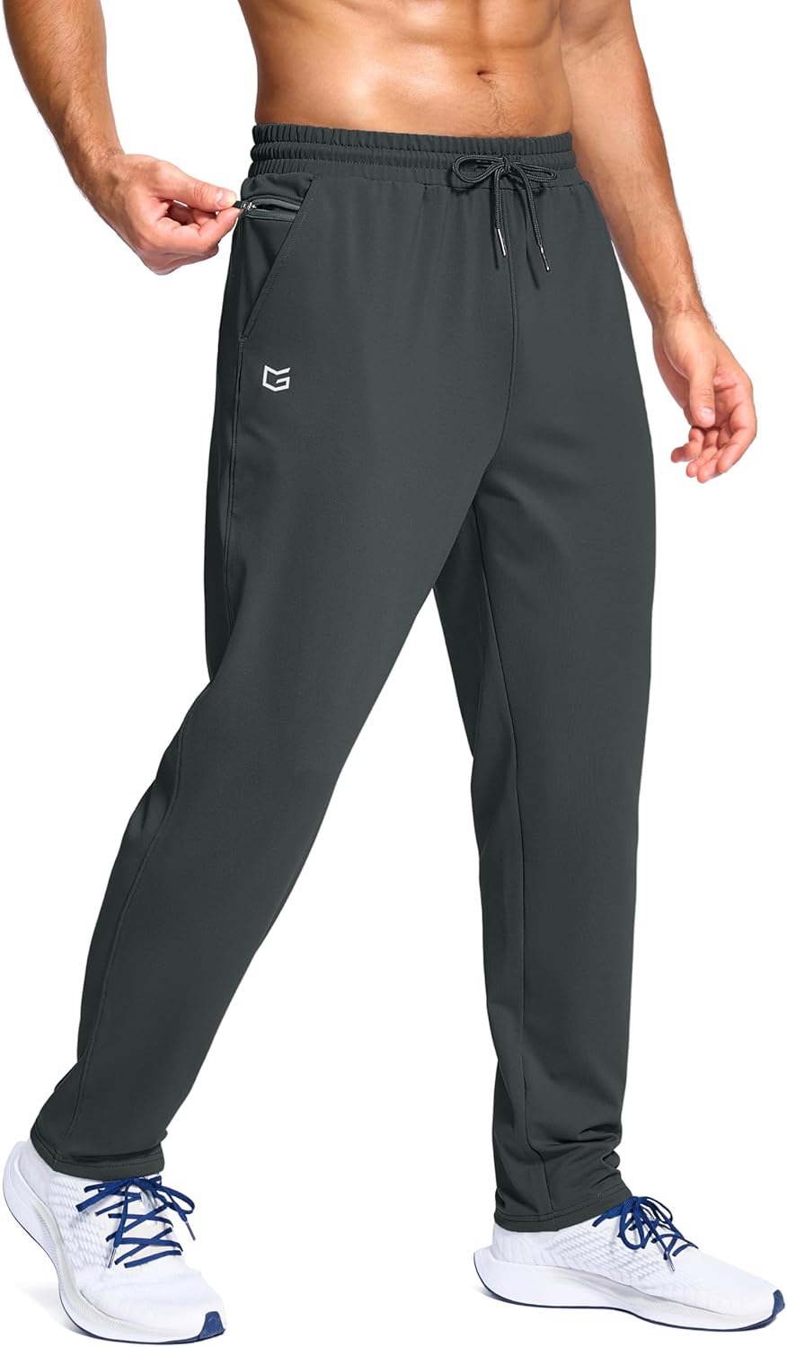 G Gradual Men's Fleece Lined Pants with Zipper Pocket Winter Warm Athletic Joggers Sweatpants for Men Workout Running Gym