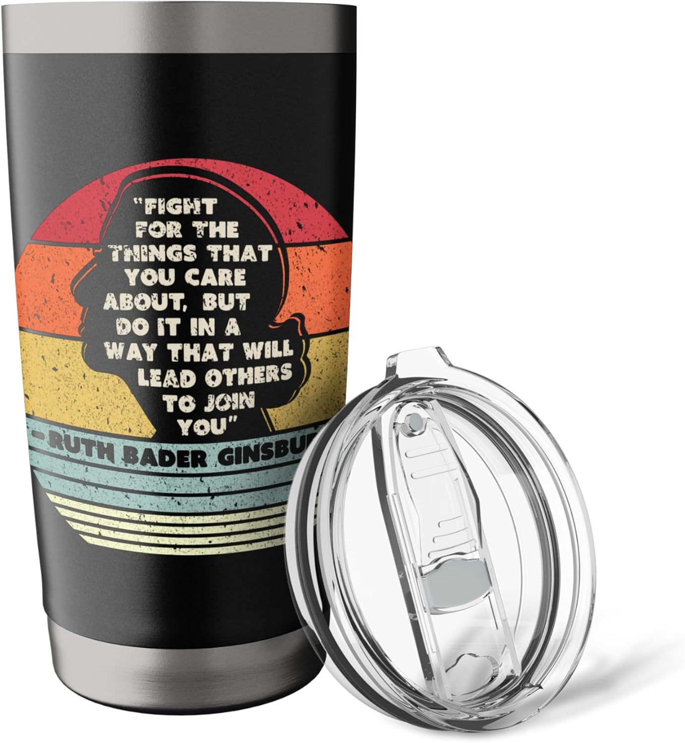 Fight For The Things You Care About Notorious RBG Stainless Steel Insulated Tumbler - Image 5