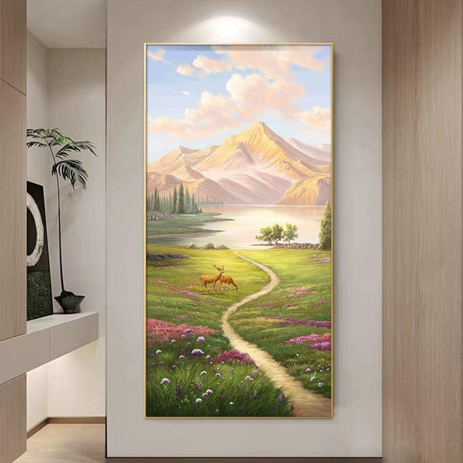 Peinture à l'huile 100% main paysage de mer sur toile art mural luxe salon