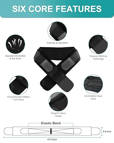 Miniatura 7 de Cinturón sacroilíaco  Cinturón para articulaciones para mujeres y hombres, correas de compresión extra para la cadera para calmar la espalda baja,