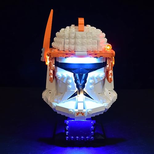Miniatura 4 de Kit de iluminación LED diseñado para casco de Star Wars Clone Commander Cody compatible con Lego 75350, no incluye modelo