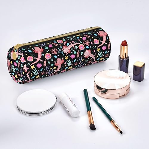 Miniatura 7 de Bolsa de maquillaje simple de lona Bolsa de soporte de pluma Bolsa de almacenamiento de oficina, Axolotl