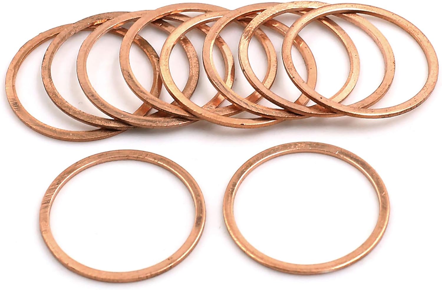 X AUTOHAUX 10 Pcs 25mm Inner Diameter Copper Washers Seal Rings Gasket Fitting - Image 3