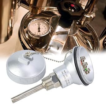 Zouminyy RTD PT100 Temperature Sensor Probe, Resistance Temperature Detection, 1/2 NPT Thread Thermocouple Terminal Head(50mm)
