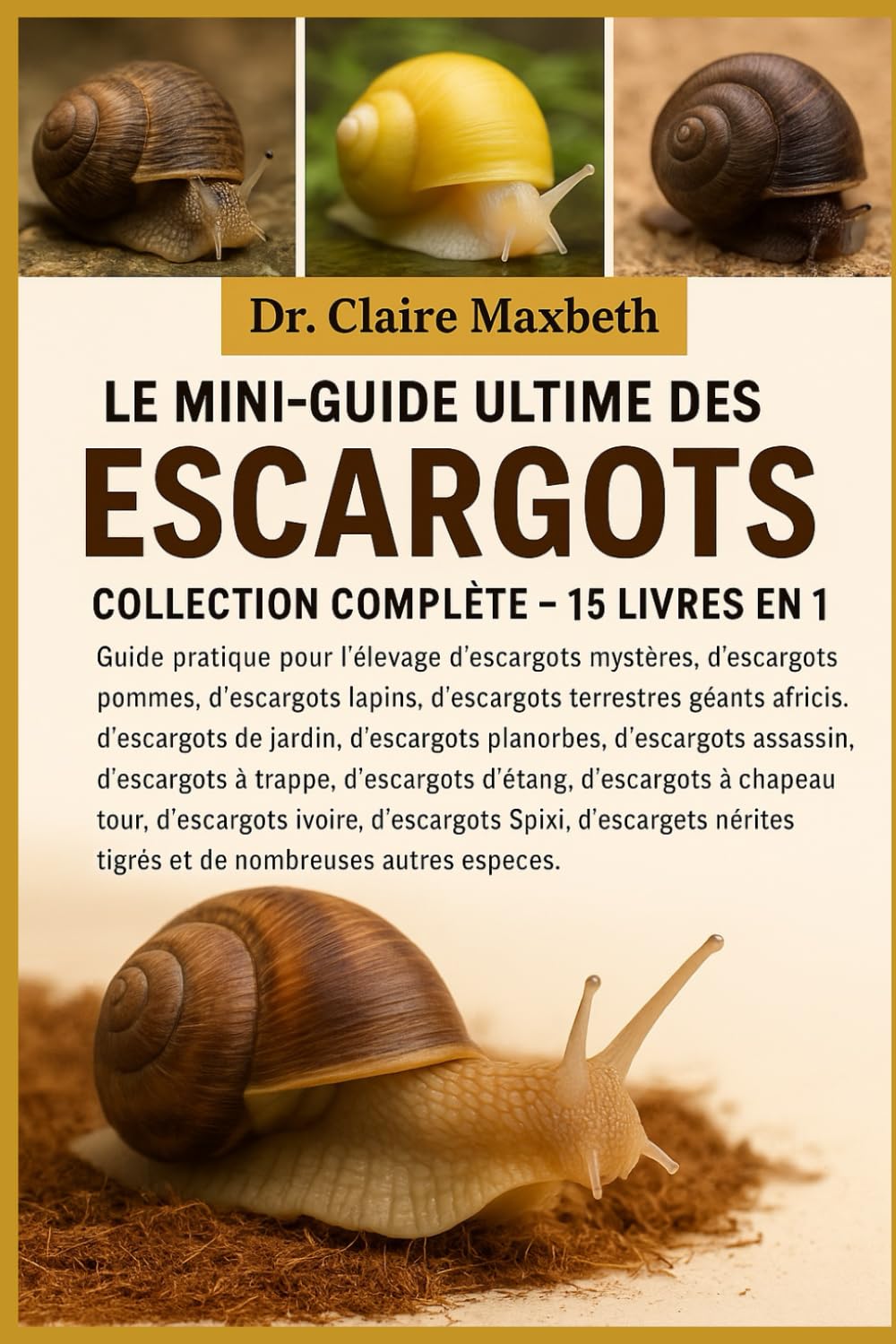 LE MINI-GUIDE ULTIME DES ESCARGOTS : COLLECTION COMPLÈTE — 15 LIVRES EN 1: Guide pratique pour l'élevage d'escargots mystères, d'escargots pommes, ... géants africains, d'escargots de...