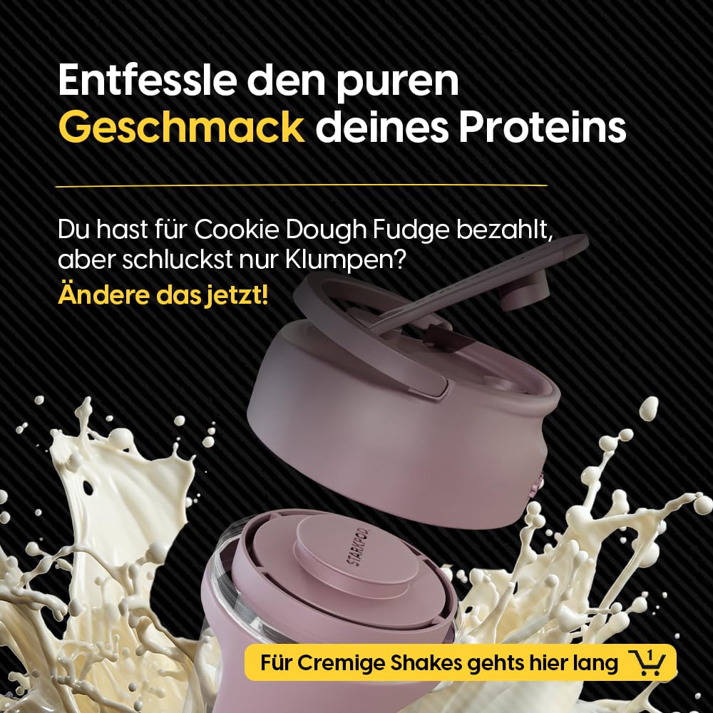 STARKSHAKE® V4 – ausgezeichnet als bester elektrischer Shaker vom F.A.Z.-Verlag (2025) | Elektrischer Protein Shaker für cremige Eiweiß Shakes | 8000 UPM | USB-C | 120+ Shakes | inkl. STARKPOD | PINK