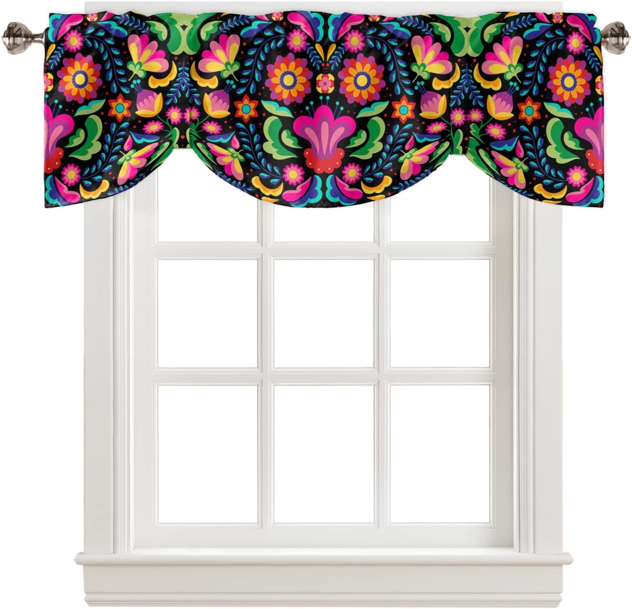 Decorfine TieUp Valance Curtains for Window SemiSheer