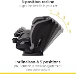 Safety 1st EverSlim 4-in-1 Siège auto tout-en-un convertible, enfant à tout-petit, face arrière et avant, mode amplificateur, booster sans dos, Ajustements 3 De l'autre côté, siège lavable, 10 années, Circuit Cosmique