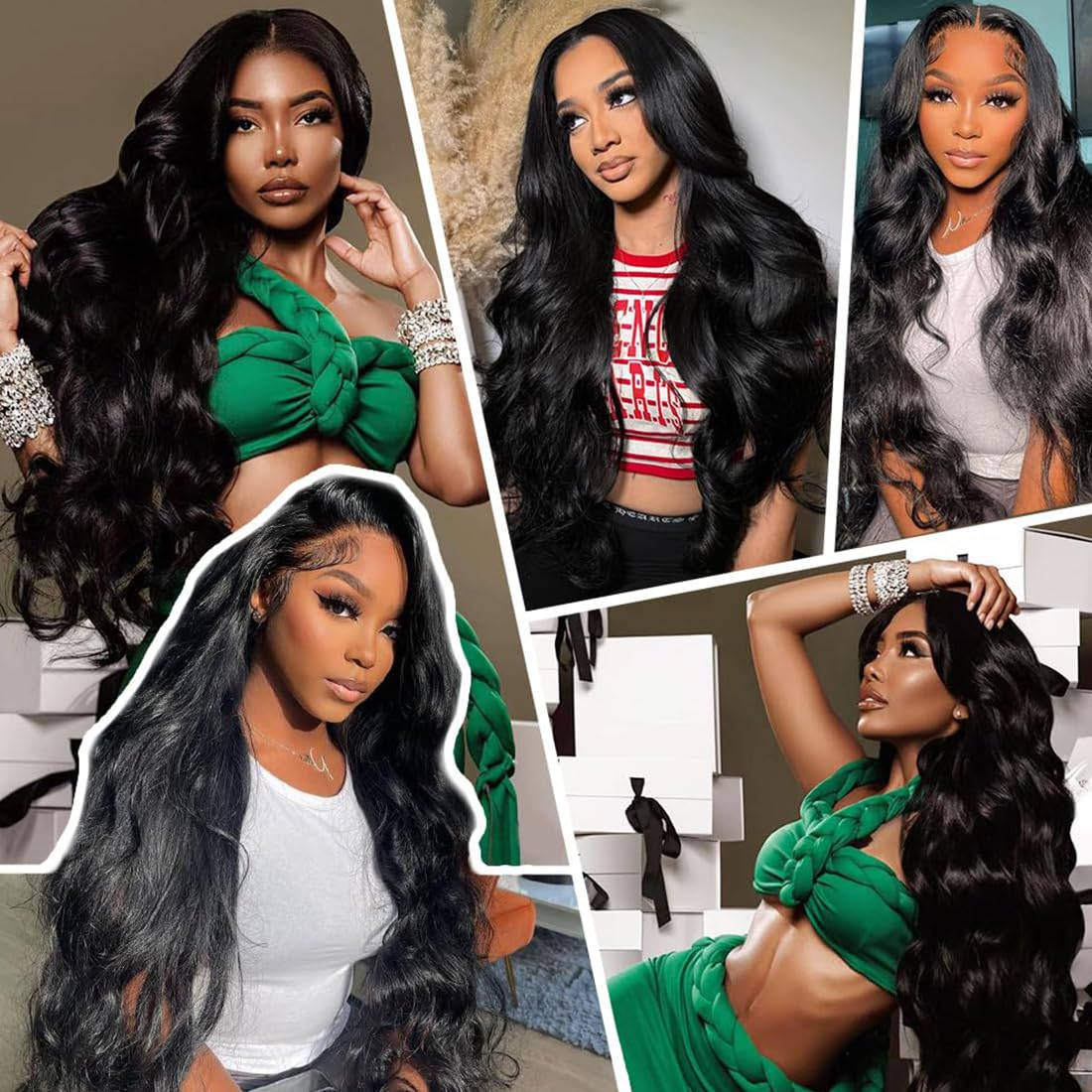 Amazon.com : Human Hair Bundles Body Wave Brazilian Human  display picture 3