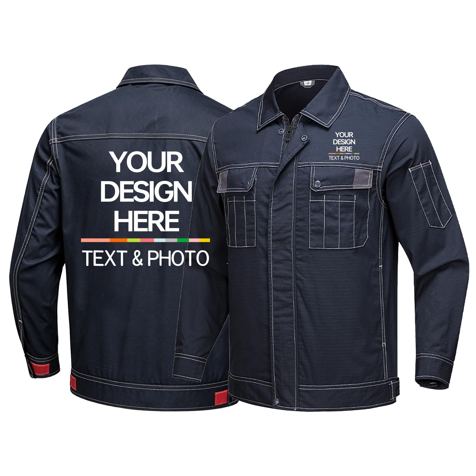 Camisa de trabajo reforzada personalizada para hombre, camisa con botones Ripstop, uniforme de equipo para personal industrial de fábrica