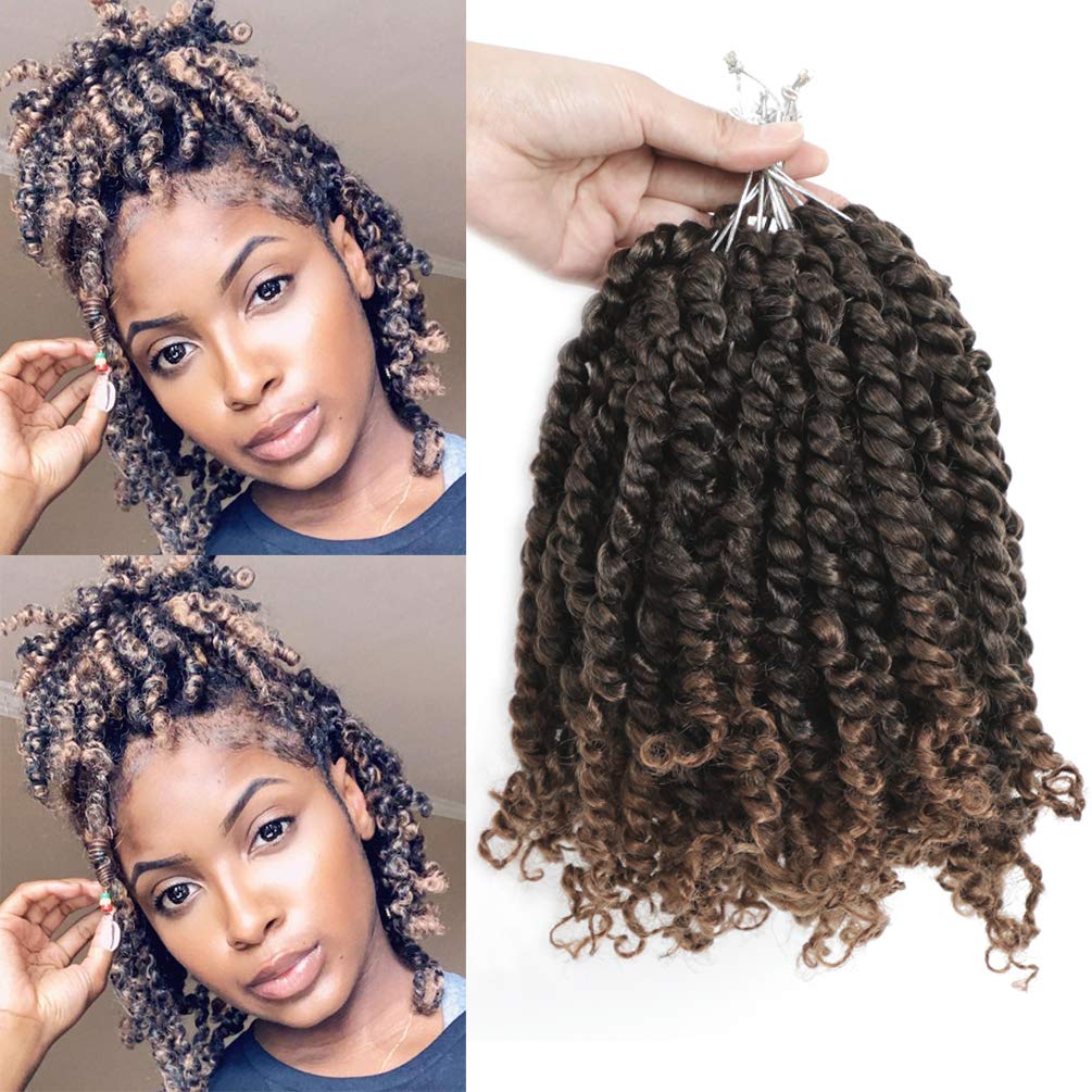 Ombre Pre-twisted Passion Twist Hair 10inch 7 Pack T27# Pre-looped Passion Twist Crochet Hair Color 12 Strands/pack Easy to Install Crochet Braids gift for women