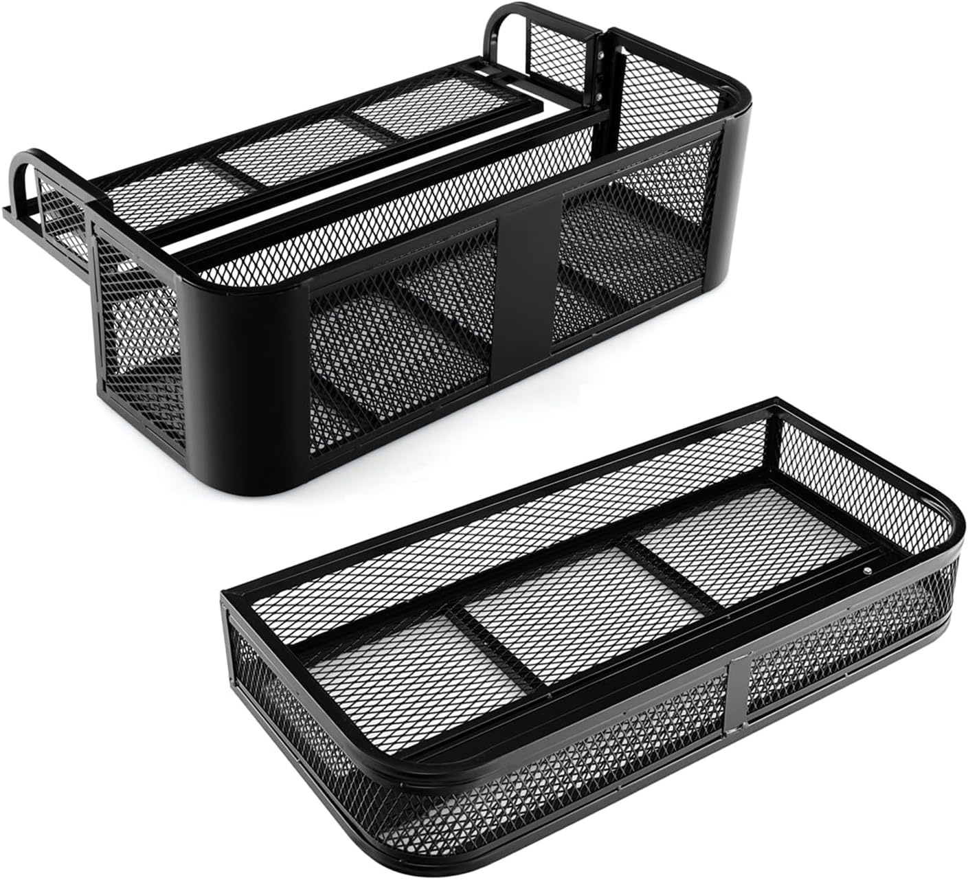 Goplus Universal ATV Storage Rack, Heavy Duty Luggage Carrier with Metal Mesh Frame, ATV/UTV Cargo Basket