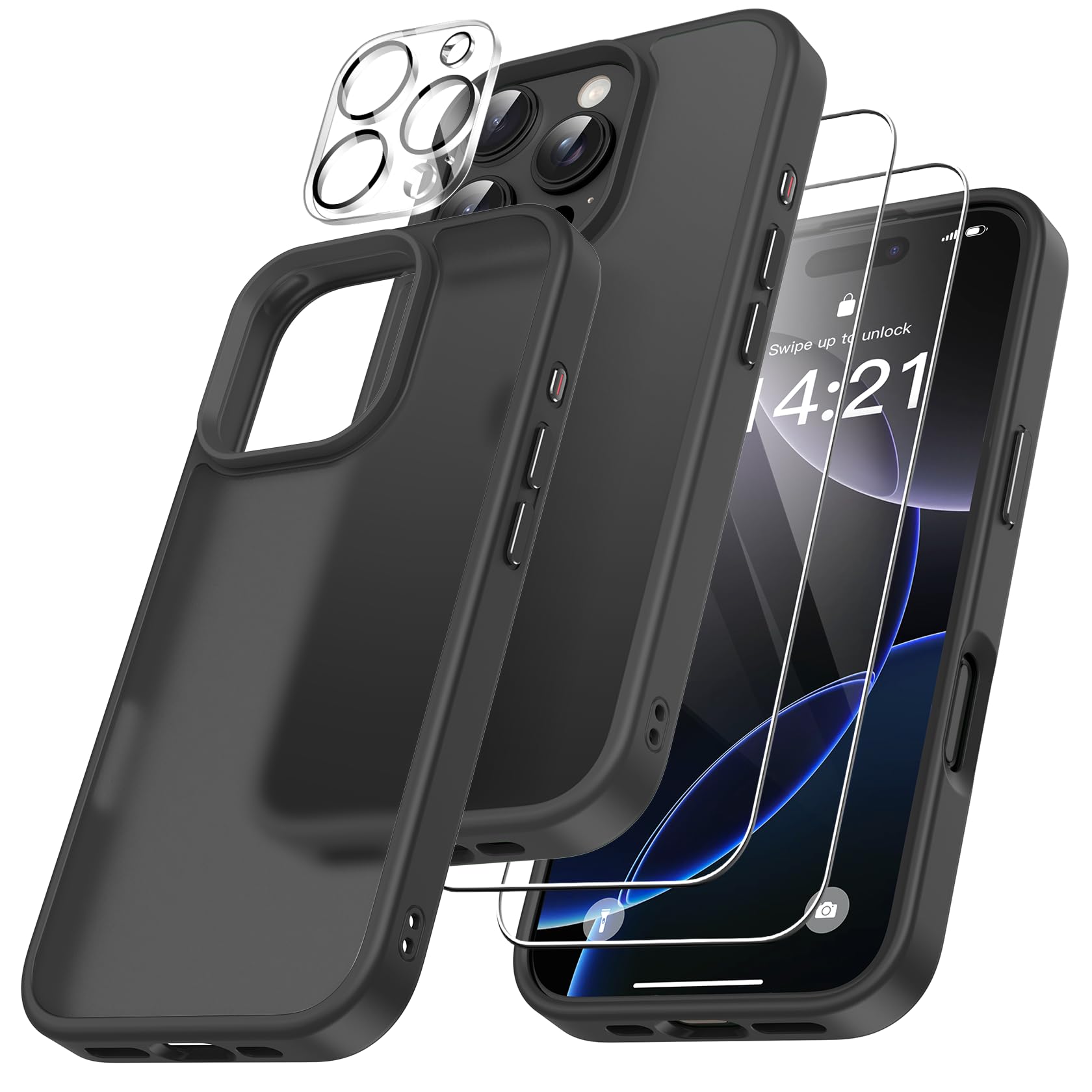FLLAO 4 en 1 Funda para iPhone 15 con 2 Protector Pantalla y 1 Protector Lente Cámara, [Almohadilla de Aire integrada] Antigolpes Antiarañazos Carcasa 6,1 Pulgadas, Transparente — view 70