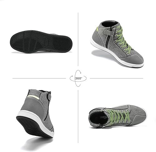 Miniatura 2 de Zapatos de moto para hombre Streetbike Casual Accesorios Transpirable Equipo de Protección Powersport Calzado Antideslizante, 10, gris