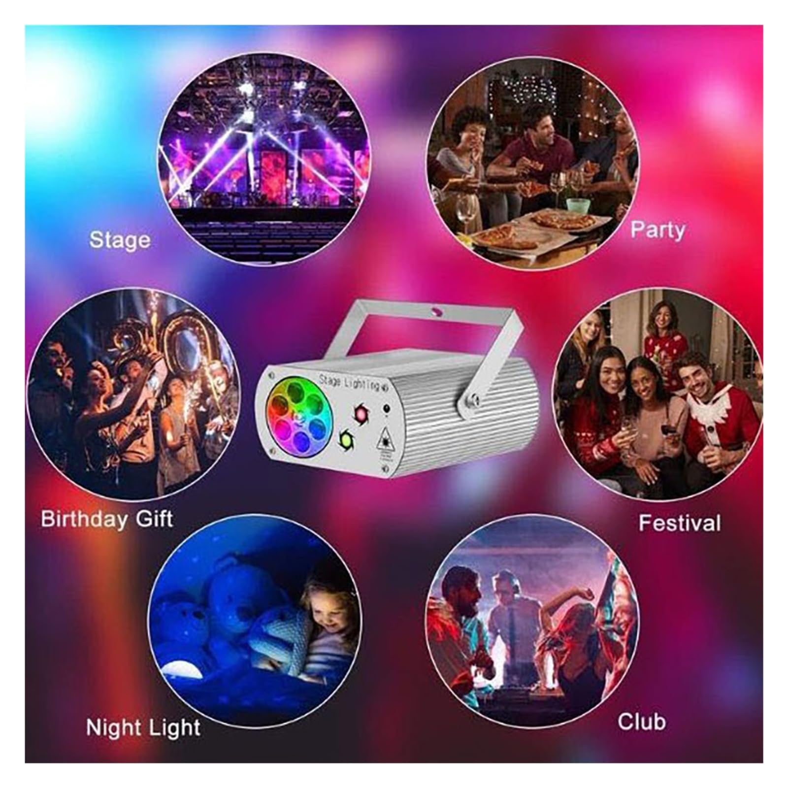 Światła LED na imprezy dyskotekowe Kontrolowane wesele Dekoracyjne światło RGB Bar Światło sceniczne Boże Narodzenie Halloween Wakacje Flash Na imprezy i do klubów