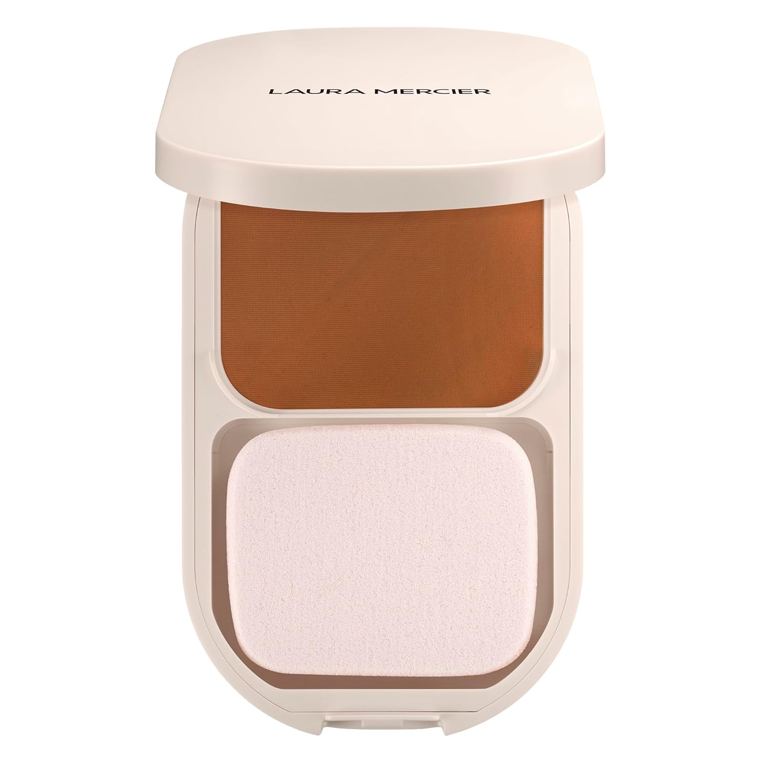 Laura Mercier Real Flawless Feather Matte Powder Foundation, Sheer to Medium Coverage, 16 HR Fade-Proof Wear, Hydration & Shine Control, Weightless Face Powder Compact, Hyaluronic Acid Infused